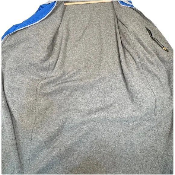 Speedo Team Jacket Parka Coat Small Royal Blue Long Hood Lined Pool Water Swim - Picture 5 of 7